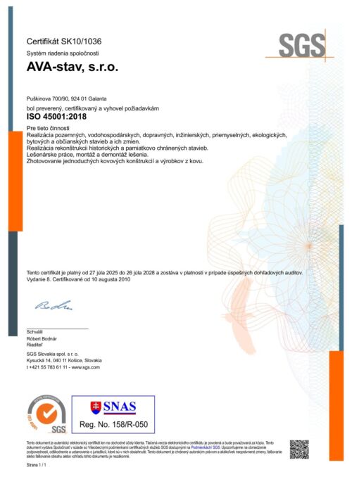 ISO 45001 SK